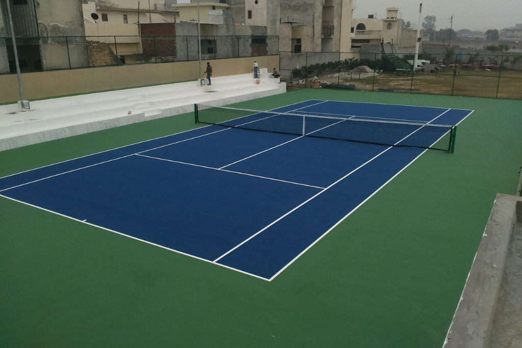 Tennis court top view